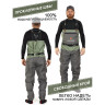Полукомбинезон забродный NORFIN PILOT STOCKINGFOOT 2 р.LS 83321-03L-S